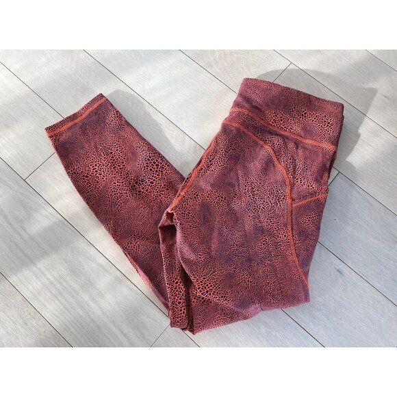 Lululemon Invigorate HR High Rise Tight 25” CGWC Crackle Graze Orange Size 2 NWT - Picture 2 of 7